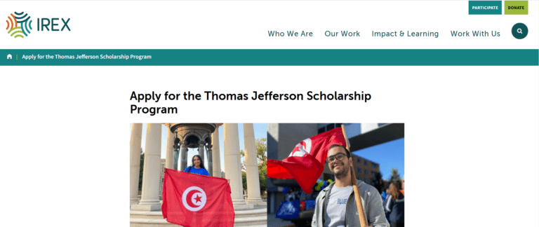 Thomas Jefferson Scholarship Program Tunisia